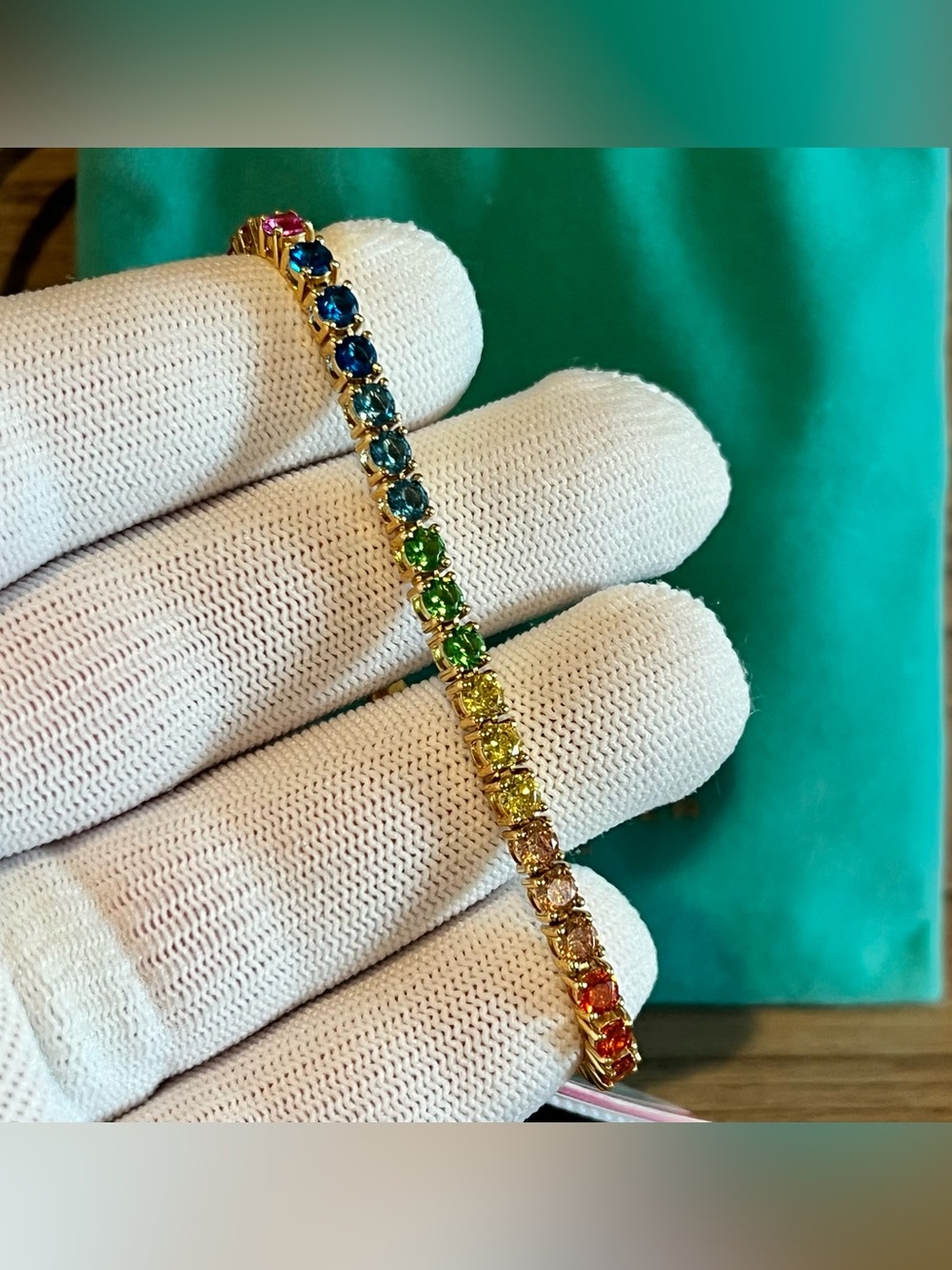 Kurt Geiger Tennis Bracelet (Rainbow) - Picture 4 of 7